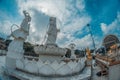 The 20 metres high white jade statue of Kuan Yin, Goddess of Compassion & Mercy Royalty Free Stock Photo